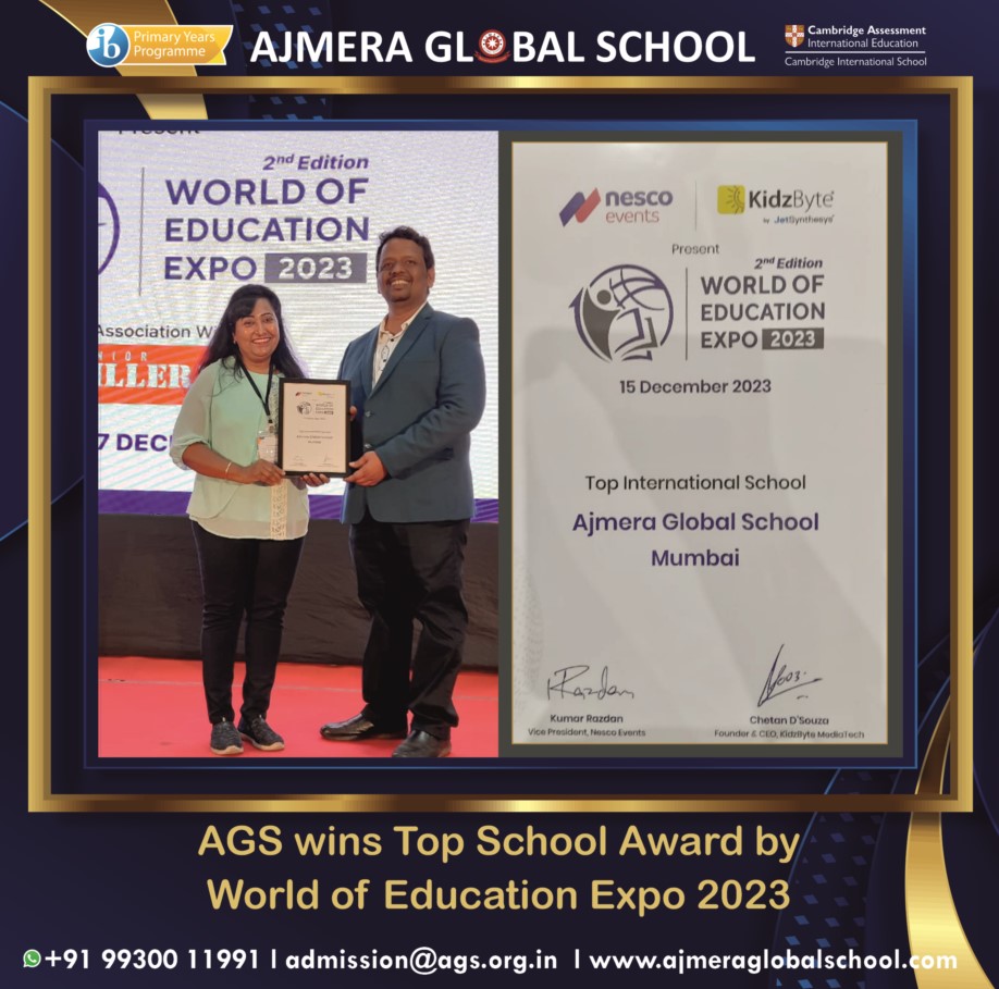 Top School Award 2023       AGS wins at World Of Education Expo 2023